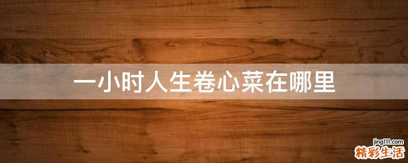 一小时人生卷心菜在哪里