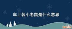 车上装小老鼠是什么意思