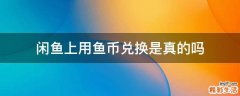 闲鱼上用鱼币兑换是真的吗