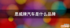 思威牌汽车是什么品牌
