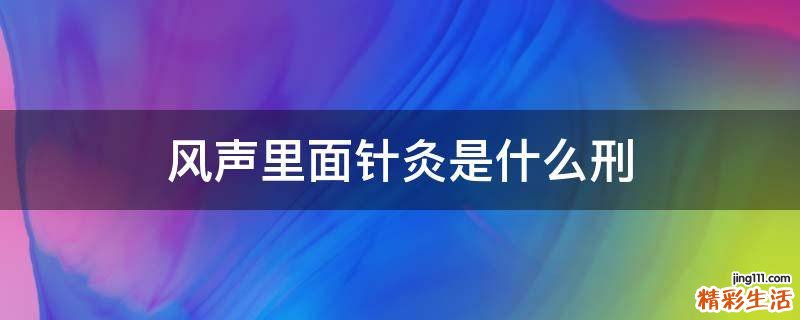 风声里面针灸是什么刑