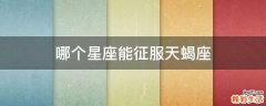 哪个星座能征服天蝎座