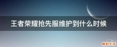 王者荣耀抢先服维护到什么时候