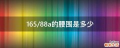 165/88a的腰围是多少