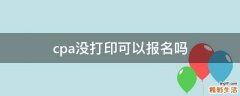 cpa没打印可以报名吗