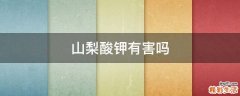 山梨酸钾有害吗
