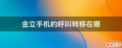 金立手机的呼叫转移在哪