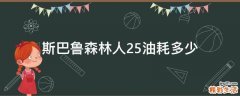 斯巴鲁森林人2.5油耗多少
