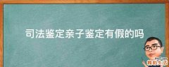 司法鉴定亲子鉴定有假的吗