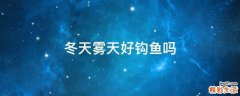 冬天雾天好钩鱼吗