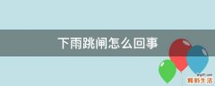 下雨跳闸怎么回事