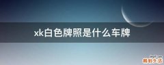 xk白色牌照是什么车牌