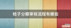 桔子分期審核流程有哪些