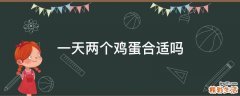 一天兩個雞蛋合適嗎