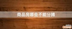 商品房哪些不能分摊