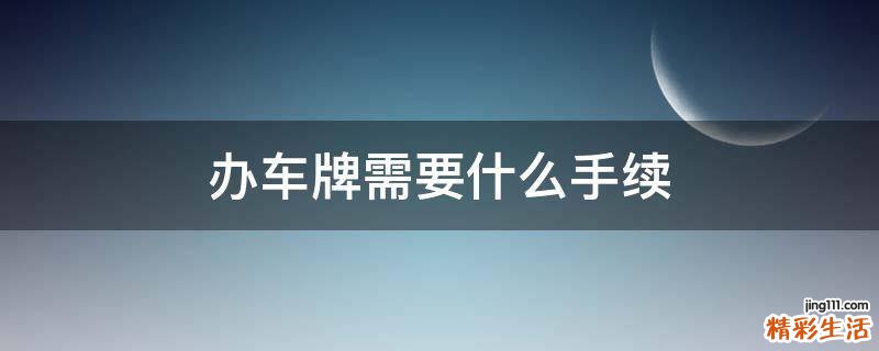 办车牌需要什么手续