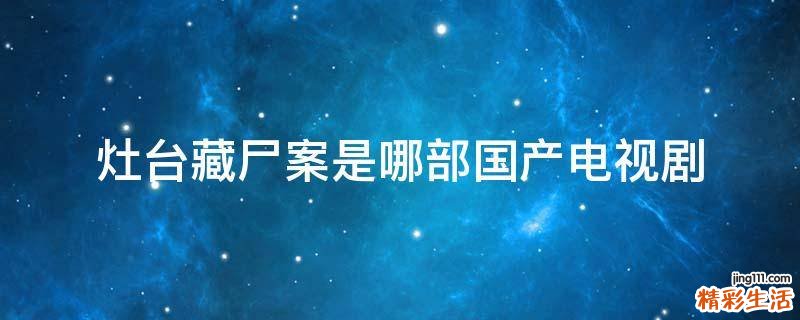 灶台藏尸案是哪部国产电视剧