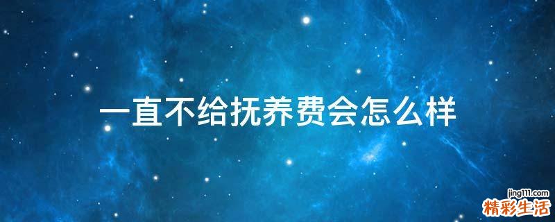 一直不给抚养费会怎么样