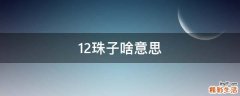 12珠子啥意思