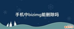 手机中bizimg能删除吗