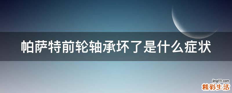 帕萨特前轮轴承坏了是什么症状