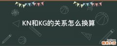 KN和KG的关系怎么换算