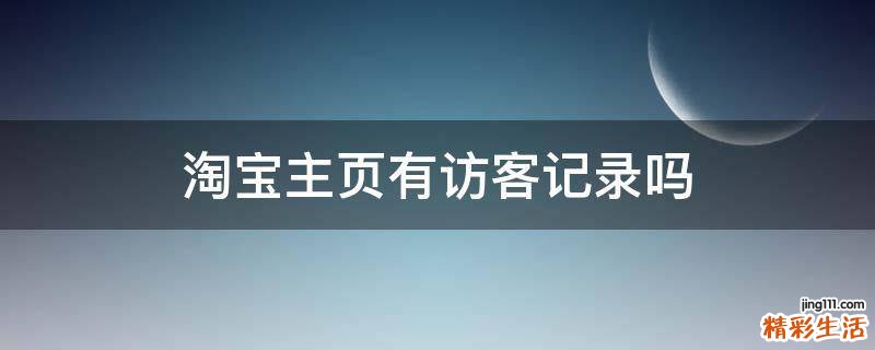 淘宝主页有访客记录吗