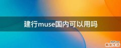 建行muse国内可以用吗