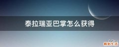 泰拉瑞亚巴掌怎么获得