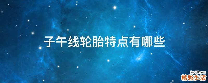 子午线轮胎特点有哪些