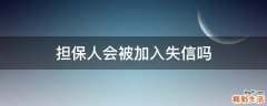 担保人会被加入失信吗