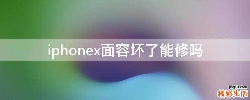 iphonex面容坏了能修吗