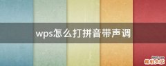 wps怎么打拼音带声调