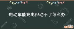 电动车能充电但动不了怎么办
