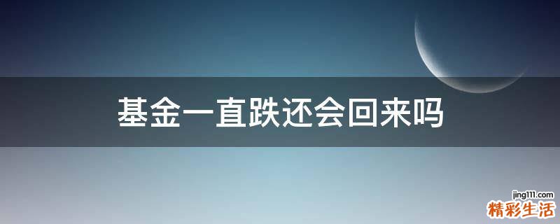 基金一直跌还会回来吗