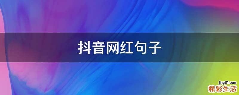 抖音网红句子