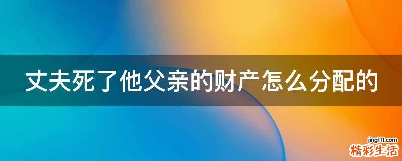 丈夫死了他父親的財(cái)產(chǎn)怎么分配的