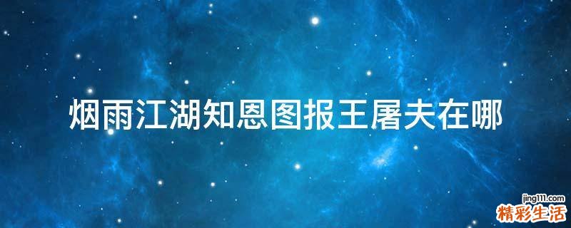 烟雨江湖知恩图报王屠夫在哪