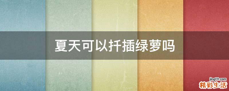 夏天可以扦插绿萝吗