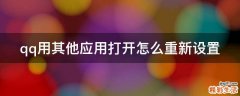qq用其他应用打开怎么重新设置