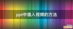 ppt中插入视频的方法