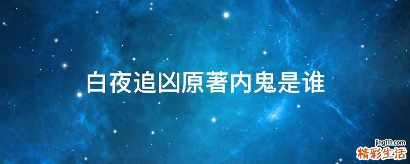 白夜追凶原著内鬼是谁