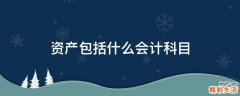 资产包括什么会计科目
