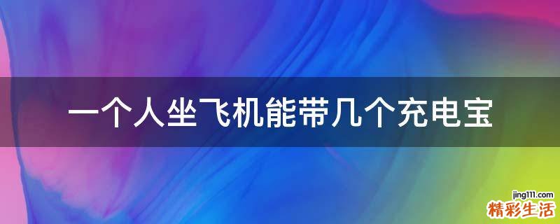 一个人坐飞机能带几个充电宝