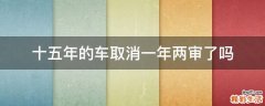 十五年的车取消一年两审了吗