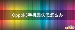 Oppok5手机丢失怎怎么办