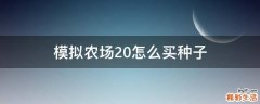 模拟农场20怎么买种子