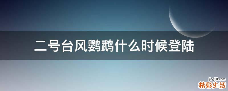 二号台风鹦鹉什么时候登陆
