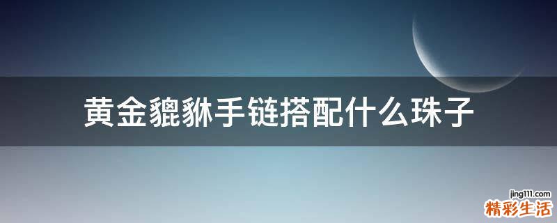 黄金貔貅手链搭配什么珠子