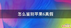 怎么鉴别苹果6真假